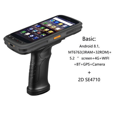 5,2 Duim 8000mAh 32G Industrieel Handbediend PDA Android 8,1 OS