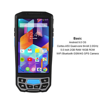 IP66 Android met 64 bits Handbediend PDA, GMS 720x1280 5 Duim PDA
