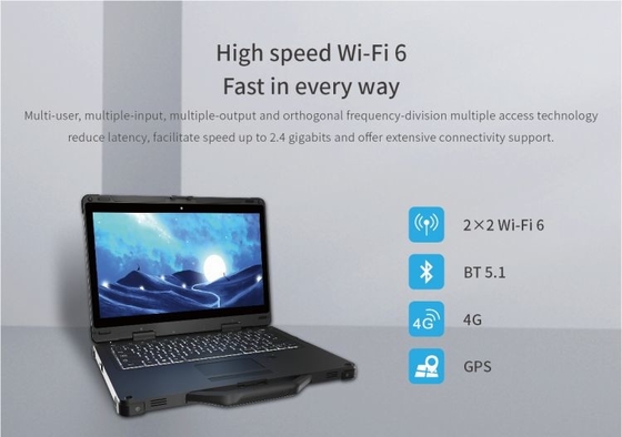 13,3 Duimvensters 10 Industriële Ruwe Laptop HDMI 1920x1080 van Intel