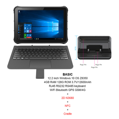 De Ruwe Tablet cpu Z8350 van 16:10vensters met NFC-Steun ISO/IEC
