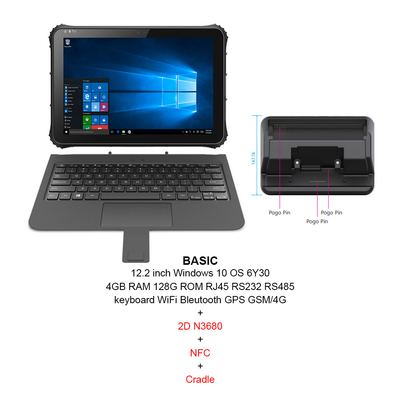 12,2 Duim1920x1200 Vensters 10 Ruwe Tablet Intel cpu 6Y30