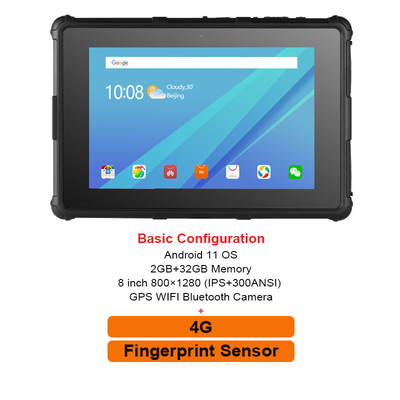 Ruw Tablet PC 8 Duim800x1280 IPS GPS IP67 Slimme RF8R van Android OS